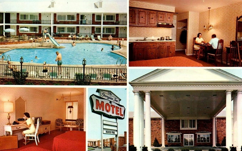 Georgian Inn (Days Inn & Suites, Best Western) - Vintage Postcard (newer photo)